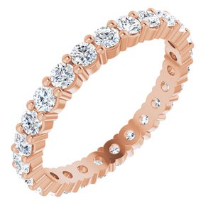 10K Rose Gold 1 CTW Lab-Grown Diamond Eternity Band Size 6.25