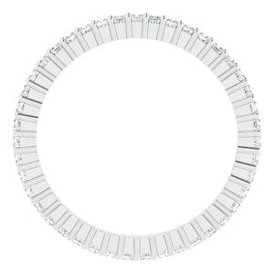 10K White Gold 1/2 CTW Lab-Grown Diamond Eternity Band Size 6.25