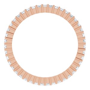10K Rose Gold 1/2 CTW Lab-Grown Diamond Eternity Band Size 6.25