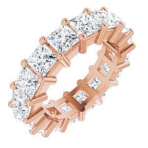 10K Rose Gold 6 3/8 CTW Lab-Grown Diamond Eternity Band Size 6.25