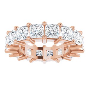 10K Rose Gold 6 3/8 CTW Natural Diamond Eternity Band Size 5.75
