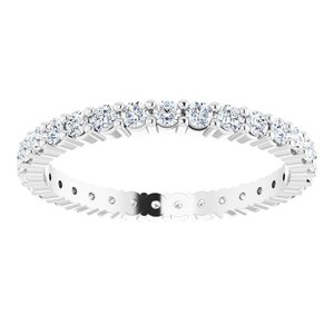 10K White Gold 5/8 CTW Lab-Grown Diamond Eternity Band Size 6.25