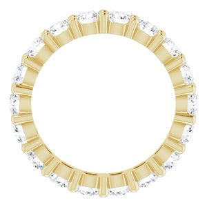 10K Yellow Gold 2 1/6 CTW Natural Diamond Eternity Band Size 6.25