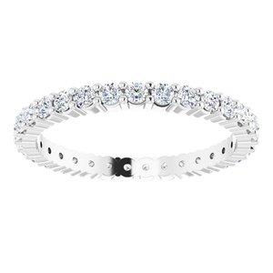 10K White Gold 5/8 CTW Lab-Grown Diamond Eternity Band Size 6