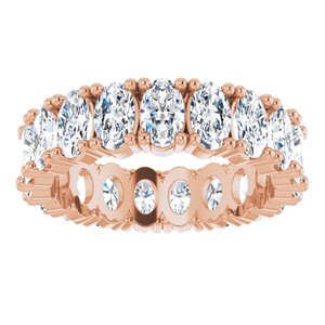 10K Rose Gold 4 9/10 CTW Natural Diamond Eternity Band Size 6