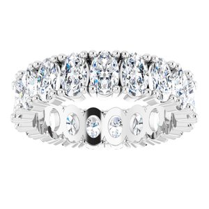 14K White Gold 4 3/4 CTW Natural Diamond Eternity Band Size 6