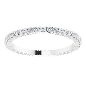 10K White Gold 1/3 CTW Lab-Grown Diamond Eternity Band Size 6.25