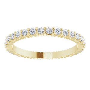 10K Yellow Gold 5/8 CTW Natural Diamond Eternity Band Size 6.25
