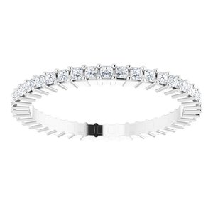 10K White Gold 1/2 CTW Lab-Grown Diamond Eternity Band Size 6.25