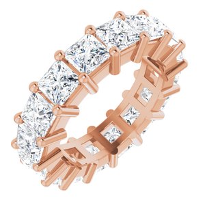 10K Rose Gold 6 3/8 CTW Natural Diamond Eternity Band Size 5.75