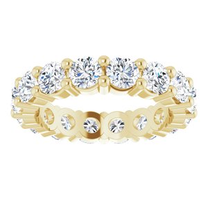 10K Yellow Gold 3 7/8 CTW Natural Diamond Eternity Band Size 6.25