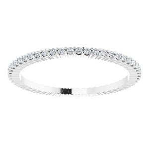 10K White Gold 1/5 CTW Lab-Grown Diamond Eternity Band Size 6.5