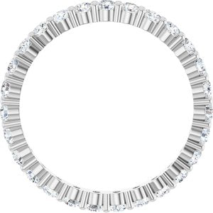 10K White Gold 3/4 CTW Lab-Grown Diamond Eternity Band Size 6