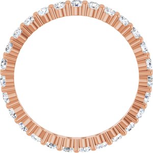 10K Rose Gold 3/4 CTW Lab-Grown Diamond Eternity Band Size 6