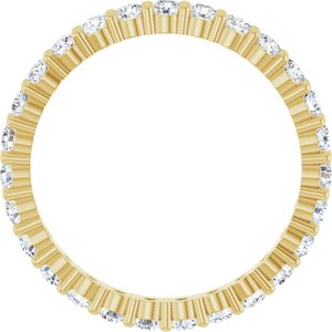 10K Yellow Gold 3/4 CTW Lab-Grown Diamond Eternity Band Size 6