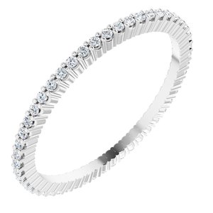 10K White Gold 1/5 CTW Lab-Grown Diamond Eternity Band Size 6.25