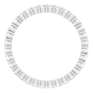 10K White Gold 5/8 CTW Natural Diamond Eternity Band Size 6.25