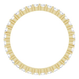 10K Yellow Gold 5/8 CTW Natural Diamond Eternity Band Size 6.25