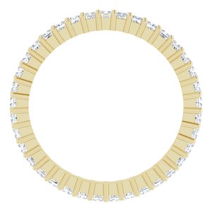 10K Yellow Gold 3/4 CTW Natural Diamond Eternity Band Size 6.25