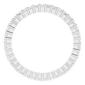 10K White Gold 3/4 CTW Natural Diamond Eternity Band Size 6.25