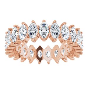 14K Rose Gold 3 CTW Natural Diamond Eternity Band Size 6