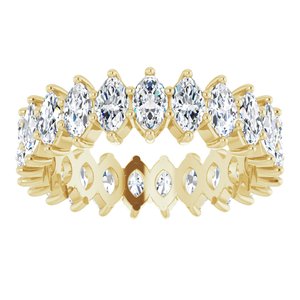 14K Yellow Gold 3 CTW Lab-Grown Diamond Eternity Band Size 6