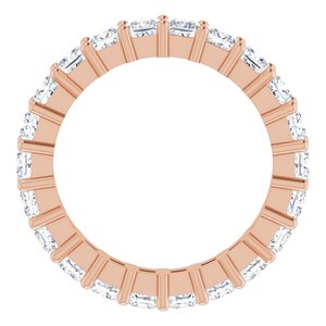 10K Rose Gold 2 3/8 CTW Lab-Grown Diamond Eternity Band Size 6.25