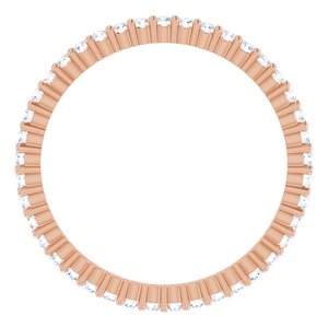 10K Rose Gold 1/3 CTW Natural Diamond Eternity Band Size 6.5