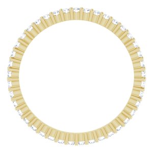 14K Yellow Gold 1/3 CTW Lab-Grown Diamond Eternity Band Size 6.5