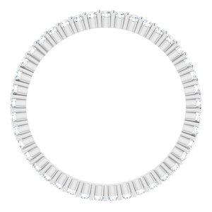 10K White Gold 1/3 CTW Natural Diamond Eternity Band Size 6.5