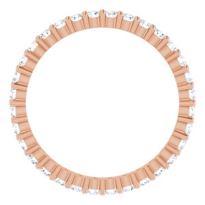 10K Rose Gold 5/8 CTW Lab-Grown Diamond Eternity Band Size 6.5