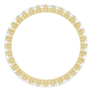 10K Yellow Gold 5/8 CTW Lab-Grown Diamond Eternity Band Size 6.5