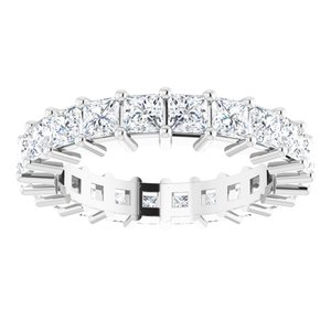 10K White Gold 2 3/8 CTW Natural Diamond Eternity Band Size 6