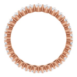 14K Rose Gold 2 1/3 CTW Lab-Grown Diamond Eternity Band Size 6