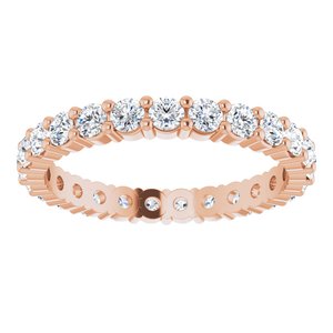 10K Rose Gold 1 CTW Lab-Grown Diamond Eternity Band Size 6.25