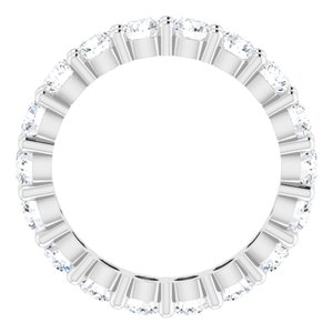 10K White Gold 2 3/4 CTW Natural Diamond Eternity Band Size 6.25