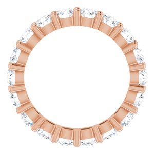 10K Rose Gold 2 3/4 CTW Natural Diamond Eternity Band Size 6.25