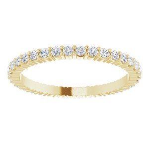 14K Yellow Gold 1/2 CTW Lab-Grown Diamond Eternity Band Size 6.5