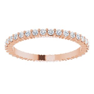 14K Rose Gold 1/2 CTW Lab-Grown Diamond Eternity Band Size 6.5