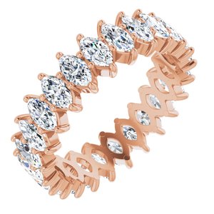 14K Rose Gold 2 1/5 CTW Natural Diamond Eternity Band Size 5.5