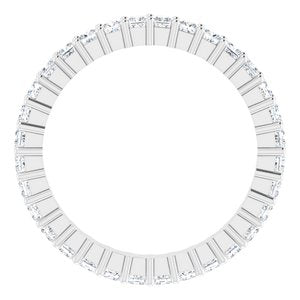 14K White Gold 1 1/8 CTW Lab-Grown Diamond Eternity Band Size 6