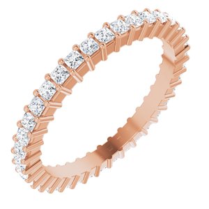 14K Rose Gold 3/4 CTW Lab-Grown Diamond Eternity Band Size 6.5