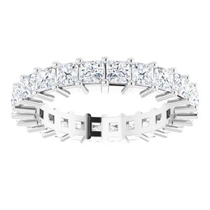 10K White Gold 2 1/4 CTW Natural Diamond Eternity Band Size 5.75