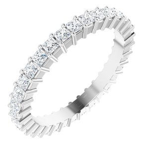 10K White Gold 1 1/6 CTW Lab-Grown Diamond Eternity Band Size 6.25