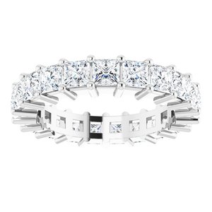 10K White Gold 3 3/8 CTW Natural Diamond Eternity Band Size 6