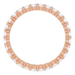 10K Rose Gold 3/4 CTW Lab-Grown Diamond Eternity Band Size 6.25