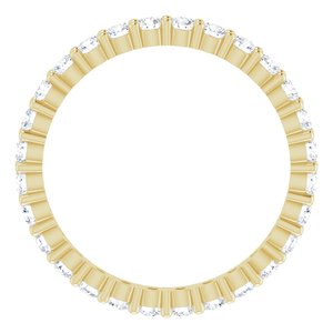 10K Yellow Gold 3/4 CTW Lab-Grown Diamond Eternity Band Size 6.25