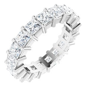 10K White Gold 3 3/4 CTW Natural Diamond Eternity Band Size 6.25