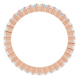 10K Rose Gold 3/4 CTW Natural Diamond Eternity Band Size 5.25