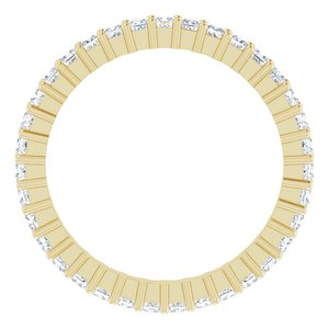 10K Yellow Gold 3/4 CTW Natural Diamond Eternity Band Size 5.25